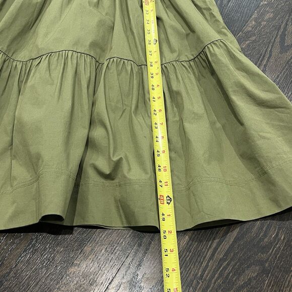 Veronica‎ Beard Trail Striped Tiered Midi Dress Women’s Medium Pima Cotton - Picture 9 of 9